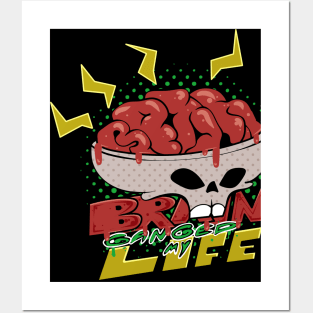 brain ganged my brain Posters and Art